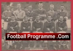 Rotherham United Football Club Multi Signed Autographed 1950s - football programme