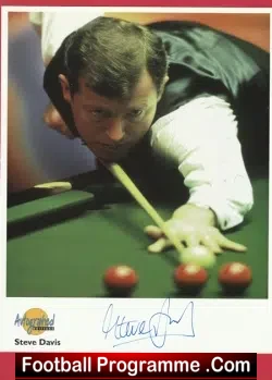 Snooker Steve Davis Signed Picture Autographed Editions