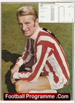 Stoke City George Eastham Signed Autographed Picture 1960s - football memorabilia