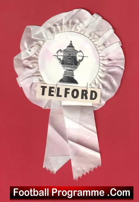 Telford Football Club Old Football Rosette 1960’s