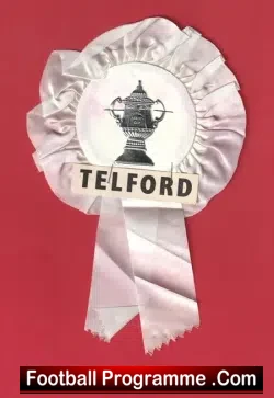 Telford Football Club Old Football Rosette 1960’s