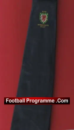 Wales Football Association FAW Intermediate Coach Mens Neck Tie - football programme