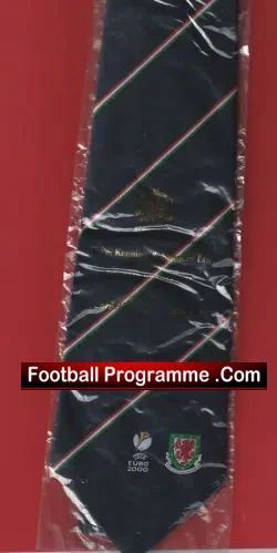 Wales Football Association FAW Euro 2000 Mens Neck Tie - football programme