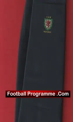 Wales Football Association FAW Referee Mens Neck Tie - football programme