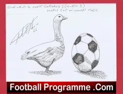 West Ham United Geoff Hurst Autograph Signed Picture Doodle - football memorabilia