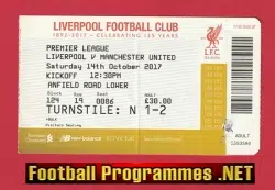 Liverpool v Manchester United 2017 – Football Match Ticket