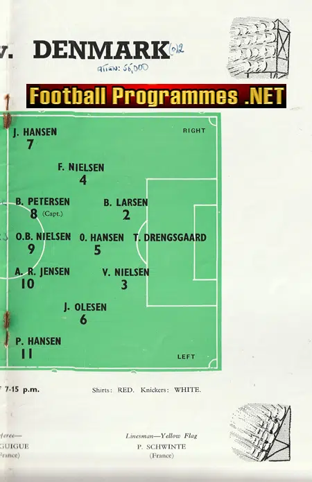 England v Denmark 1956 - Busby Babes + Duncan Edwards