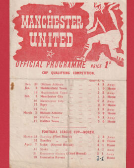 Manchester United v Doncaster Rovers 1945 – 1940’s Man Utd