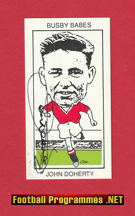 Manchester United John Doherty Autograph Signed – Man Utd Busby Babes