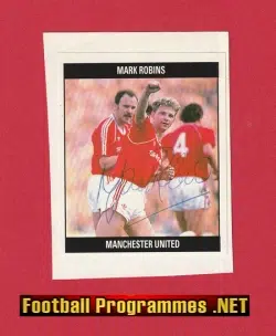 Manchester United Mark Robins Autograph Card - Man Utd