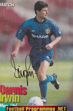 Manchester United Denis Irwin Autograph Signed Picture