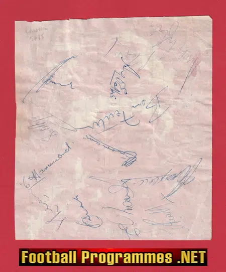 Charlton Athletic Football Club Multi Autographed MIX Signed 1950s