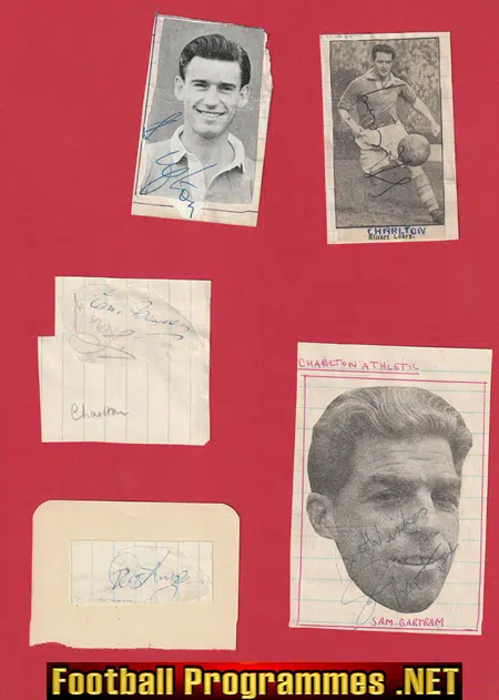 Charlton Athletic Football Club Multi Autographed MIX Signed 1950s