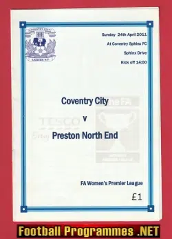Coventry City Ladies v Preston North End 2011 - Womens Football
