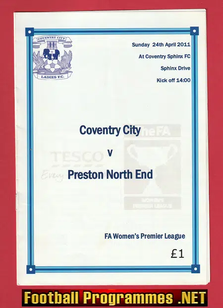 Coventry City Ladies v Preston North End 2011 - Womens Football