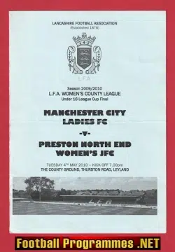 Manchester City Ladies v Preston North End 2010 – Final Womens Football