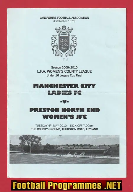 Manchester City Ladies v Preston North End 2010 – Final Womens Football