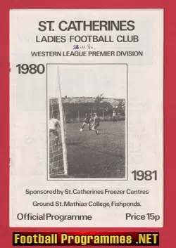 St Catherines Ladies v Frome 1980 - Womens Football