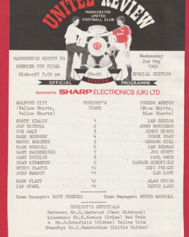 Curzon Ashton v Salford City 1990 – County Cup Final Old Trafford