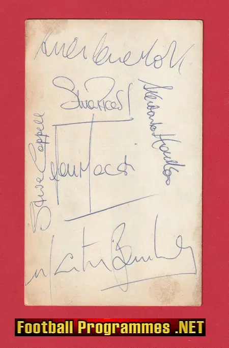 Manchester United Football Club Multi Autographed Signed Ticket 1976 WBA