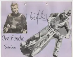 Ove Fundin Sweden Speedway Rider Signed Autographed Picture