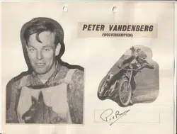 Peter Vandenberg Wolves Speedway Rider Signed Autographed Picture