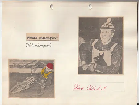Hasse Holmqvist Wolves Speedway Rider Signed Autographed Picture