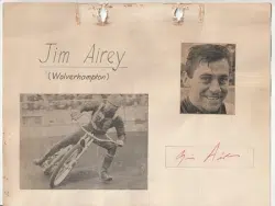 Jim Airey Wolves Speedway Rider Signed Autographed Picture