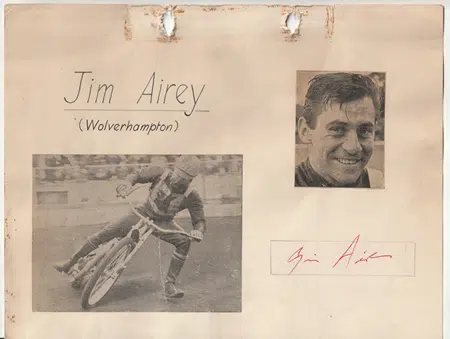 Jim Airey Wolves Speedway Rider Signed Autographed Picture