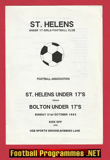 St Helens Ladies v Bolton - Womens Football - Under 17's