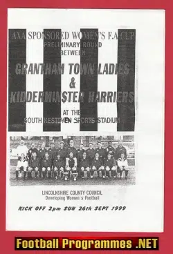Grantham Town Ladies v Kidderminster Harriers 1999 - Womens Football