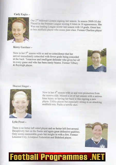 Basildon Ladies v Hemel Hempstead Town 2011 - Womens Football