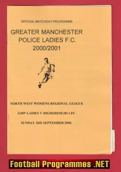 Greater Manchester Police Ladies v Higherfolds 2000 - Womens Football