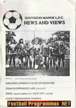 Southend Manor Ladies v District Line 1992 - Womens Football