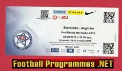Slovakia v England 2018 - Football Ticket