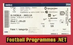 Slovinia v England 2016 - Football Ticket