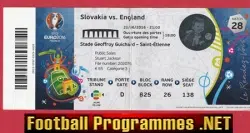 Slovakia v England 2016 - Football Ticket