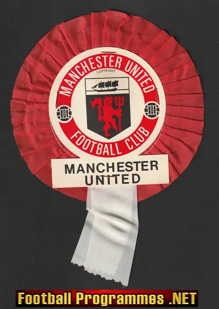 Manchester United Football Club Old Football Rosette 1980’s