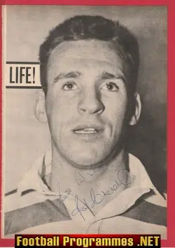 Manchester United Paddy Crerand Autograph Signed Picture Man Utd 60s