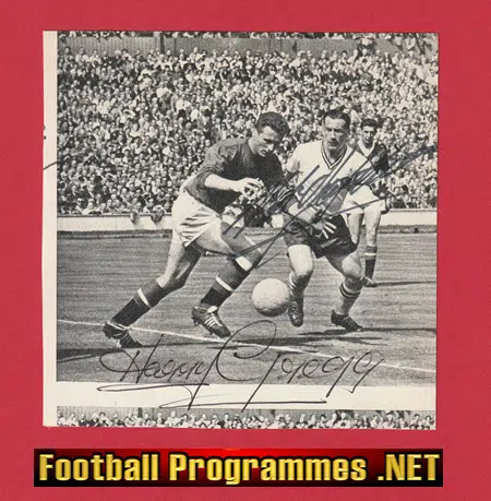 Manchester United Harry Gregg + Natt Lofthouse Signed Autographed 1958