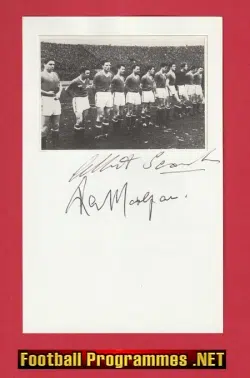 Manchester United Ken Morgans + Albert Scanlon Autograph - Last Line UP