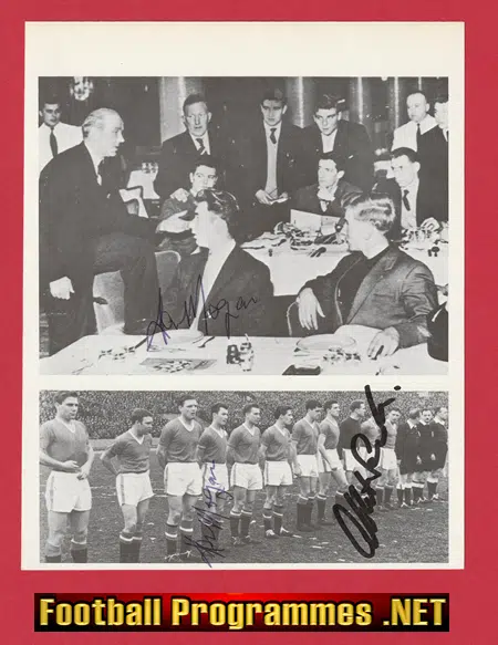 Manchester United Albert Scanlon + Ken Morgans Autograph - Last Line UP