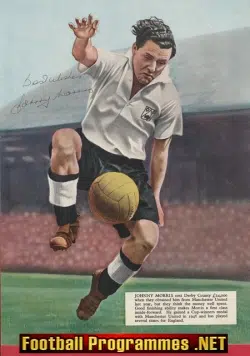 Manchester United Johnny Morris Autographed Signed Picture 40s