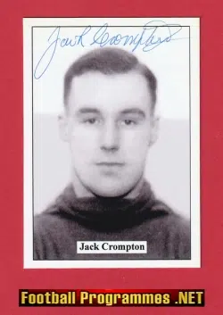 Manchester United Jack Crompton Autograph Signed Man Utd 40s