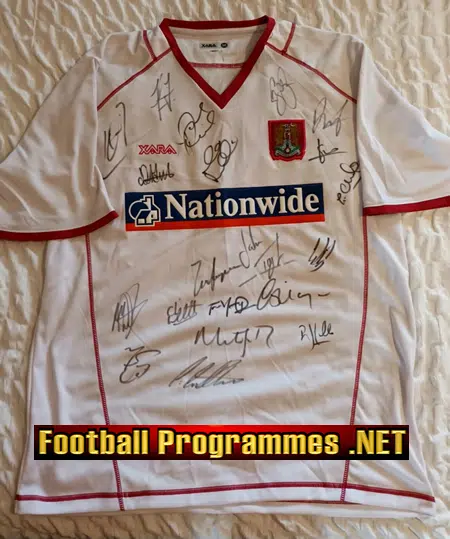 Northampton Town Football Club Signed Shirt Autographed 2003 - 2004