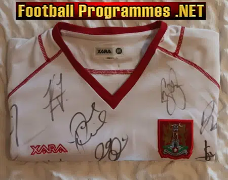 Northampton Town Football Club Signed Shirt Autographed 2003 - 2004