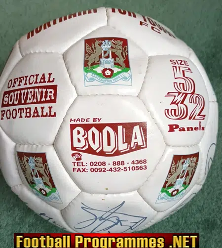 Northampton Town FC Signed Football Autographed 2003 - 2006