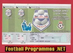 Wigan Athletic v Millwall 1999 - League Cup Trophy Final Ticket Wembley