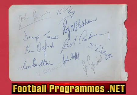 Norwich City FC Multi Autographed Signed Sheet 1940s