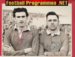 Liverpool John Evans + Frank Lock Autographed Signed Press Photo 1953